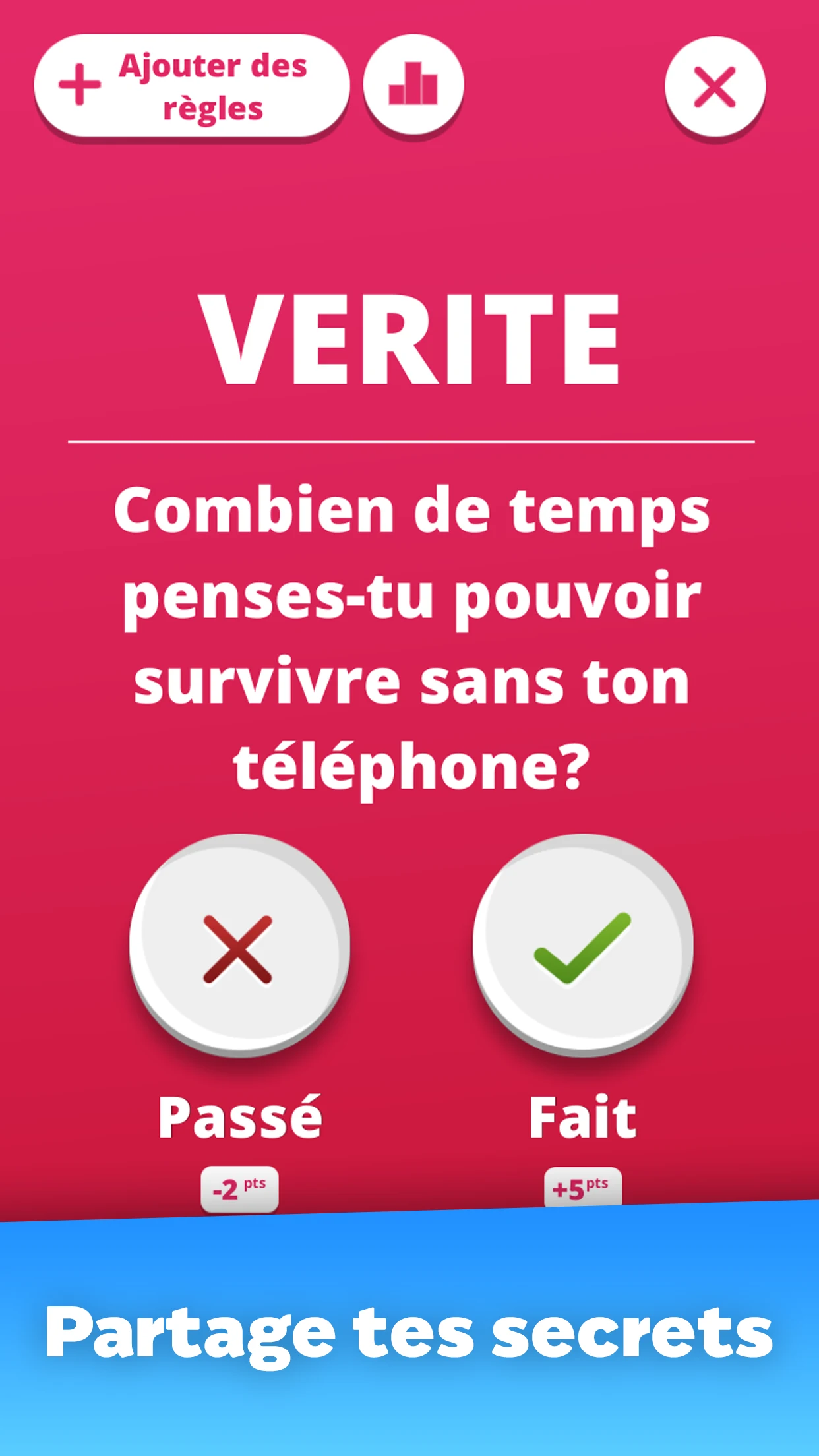 Action ou Vérité Famille screenshot