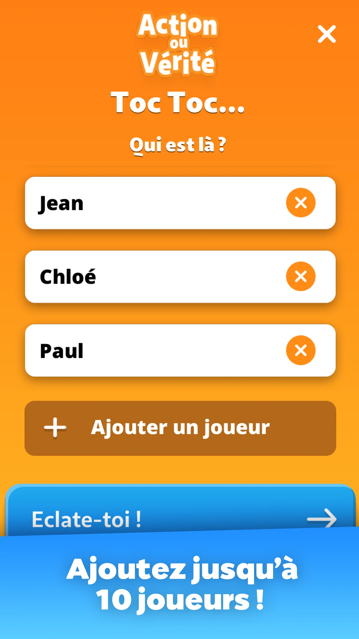 Action ou Vérité Famille screenshot